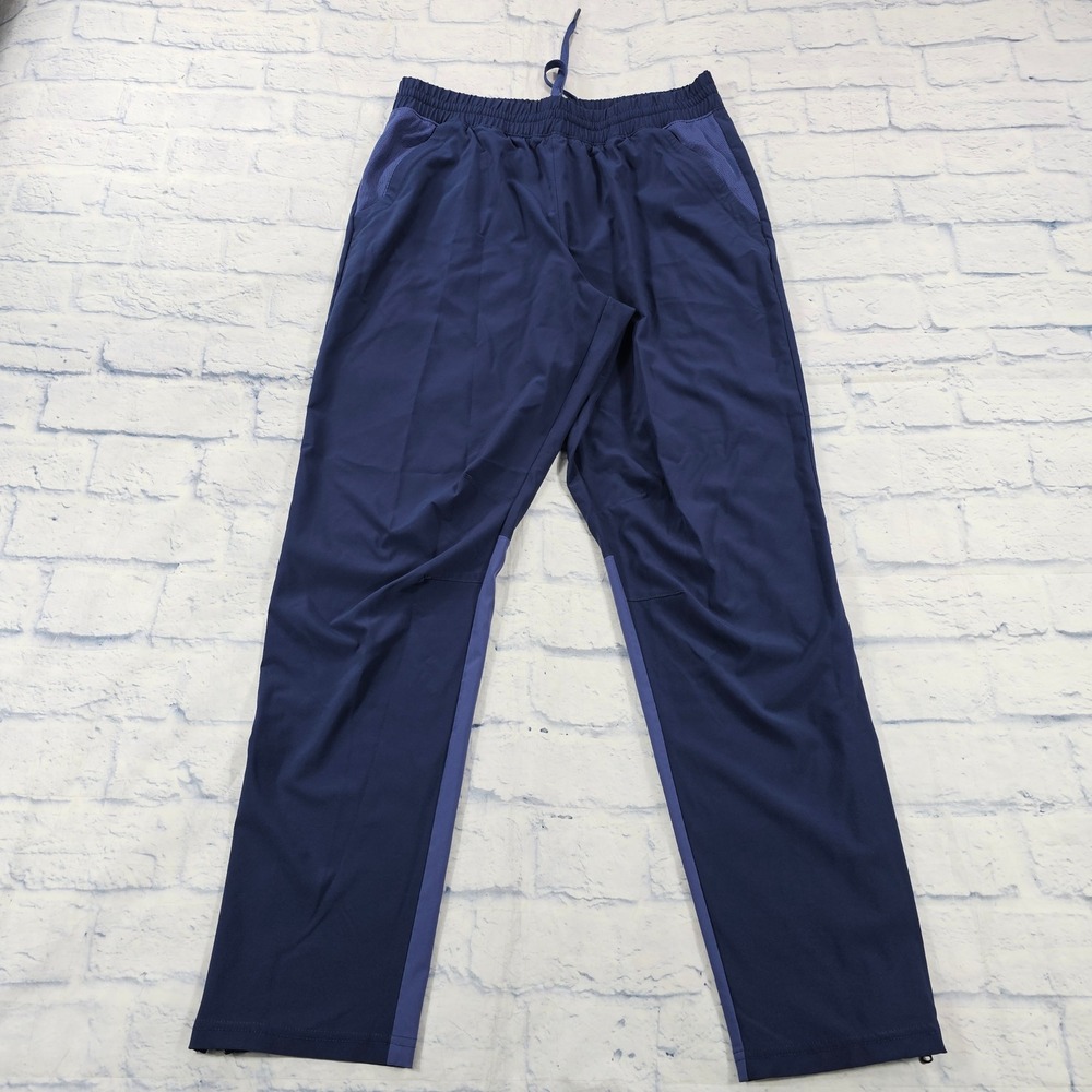 Under Armour UA Squad Warm-Up Pant Mens L Navy Blue Ankle Zip Athletic
